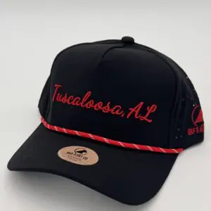 Black cap with "Tuscaloosa, AL" embroidery.